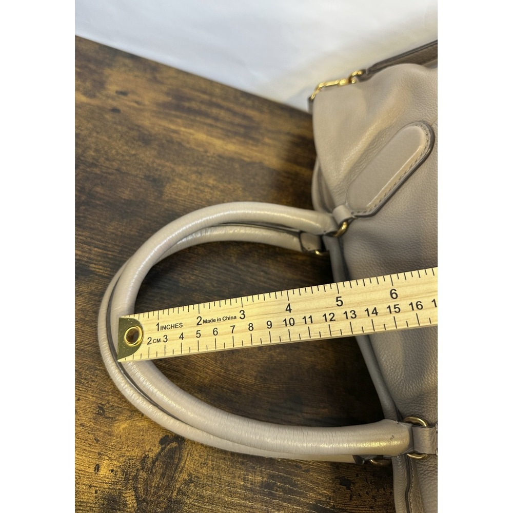 Marc Marc Jacobs Q Fran Tote Taupe Gray Pebbled Leather Shoulder Crossbody Bag - Picture 5 of 16